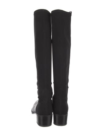 Stuart Weitzman Leather Studded Accents Riding Boots