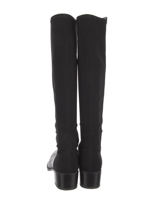 Stuart Weitzman Leather Studded Accents Riding Boots