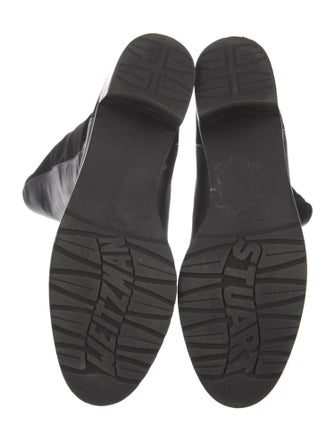 Stuart Weitzman Leather Studded Accents Riding Boots