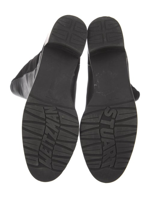 Stuart Weitzman Leather Studded Accents Riding Boots