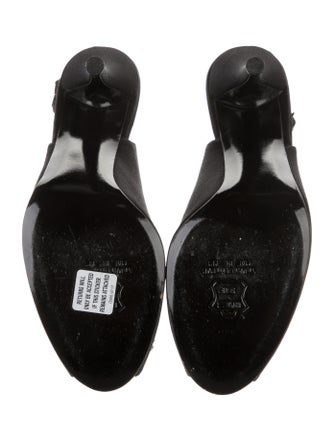 Stuart Weitzman Satin Crystal Embellishments Slingback Sandals