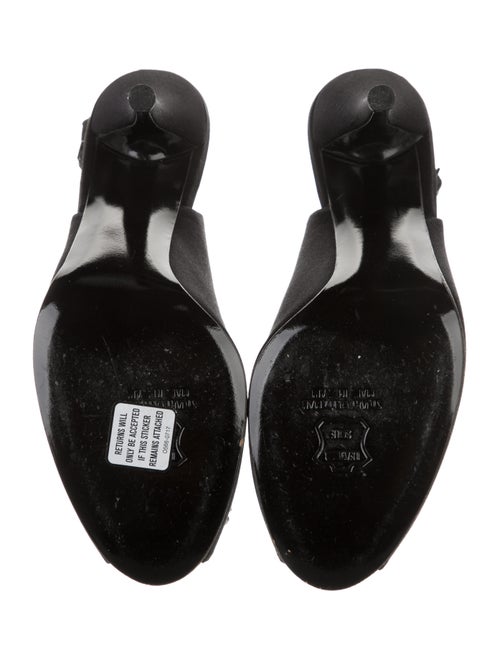 Stuart Weitzman Satin Crystal Embellishments Slingback Sandals