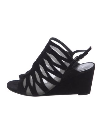 Stuart Weitzman Suede Mesh Accents Gladiator Sandals