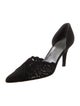 Stuart Weitzman Lace Trim Embellishment D'Orsay Pumps