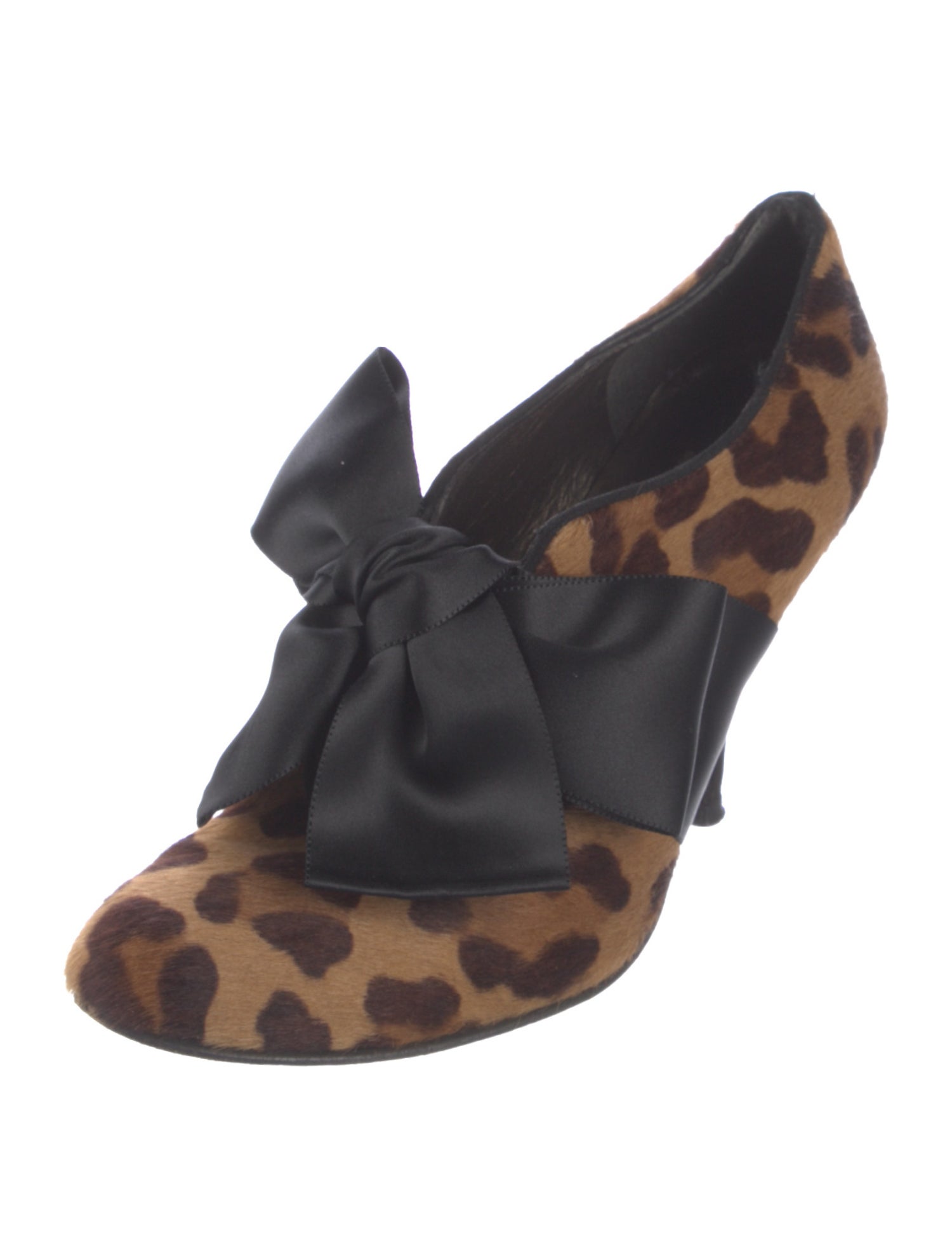 Stuart Weitzman Ponyhair Animal Print Mules