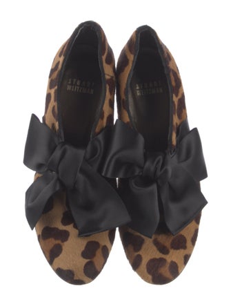 Stuart Weitzman Ponyhair Animal Print Mules