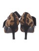 Stuart Weitzman Ponyhair Animal Print Mules