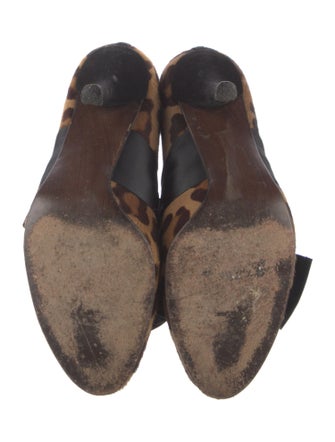 Stuart Weitzman Ponyhair Animal Print Mules