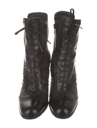 Stuart Weitzman Leather Lace-Up Boots