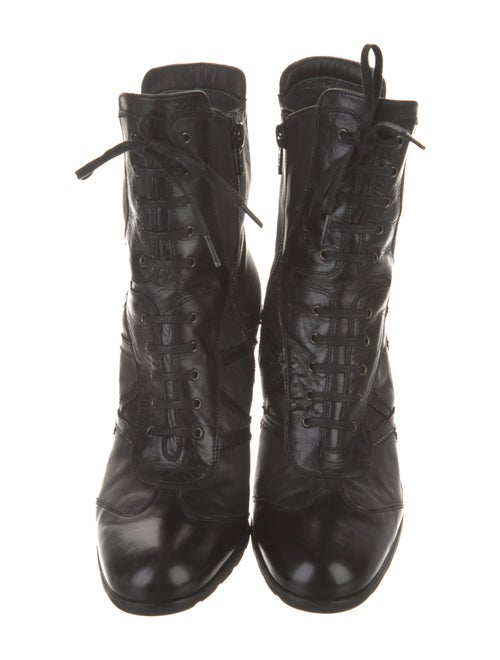 Stuart Weitzman Leather Lace-Up Boots