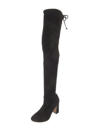 Stuart Weitzman Suede Lace-Up Boots