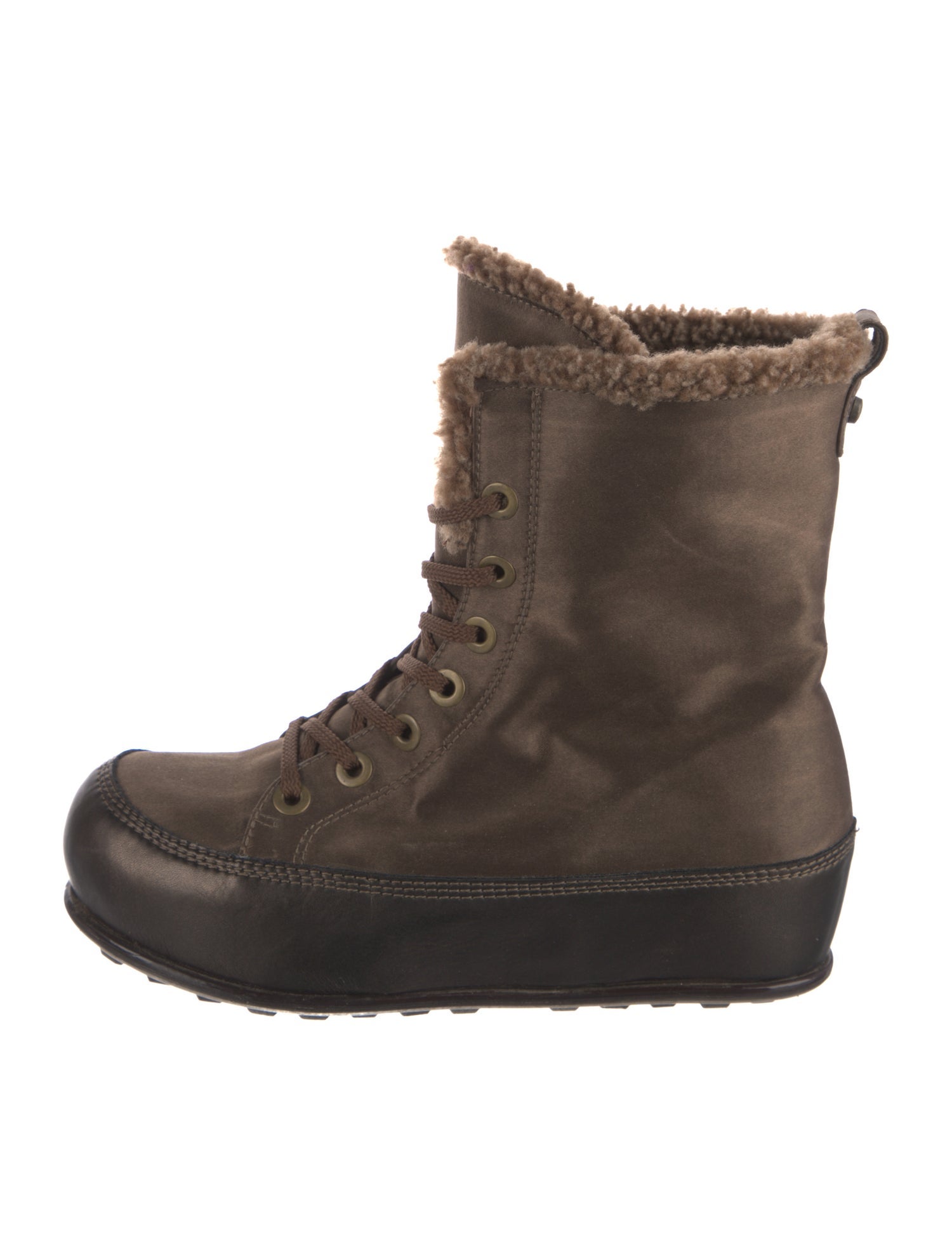 Stuart Weitzman Leather Lace-Up Boots