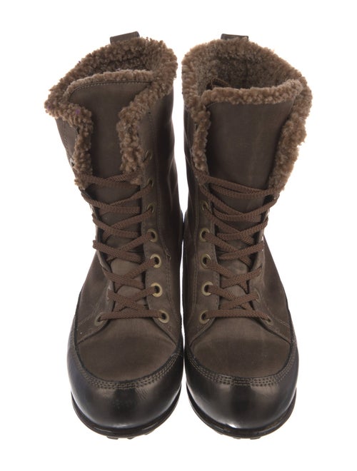 Stuart Weitzman Leather Lace-Up Boots