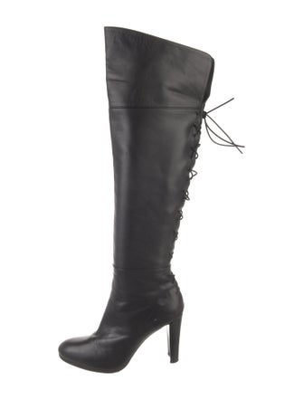 Stuart Weitzman Leather Lace-Up Boots