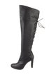 Stuart Weitzman Leather Lace-Up Boots