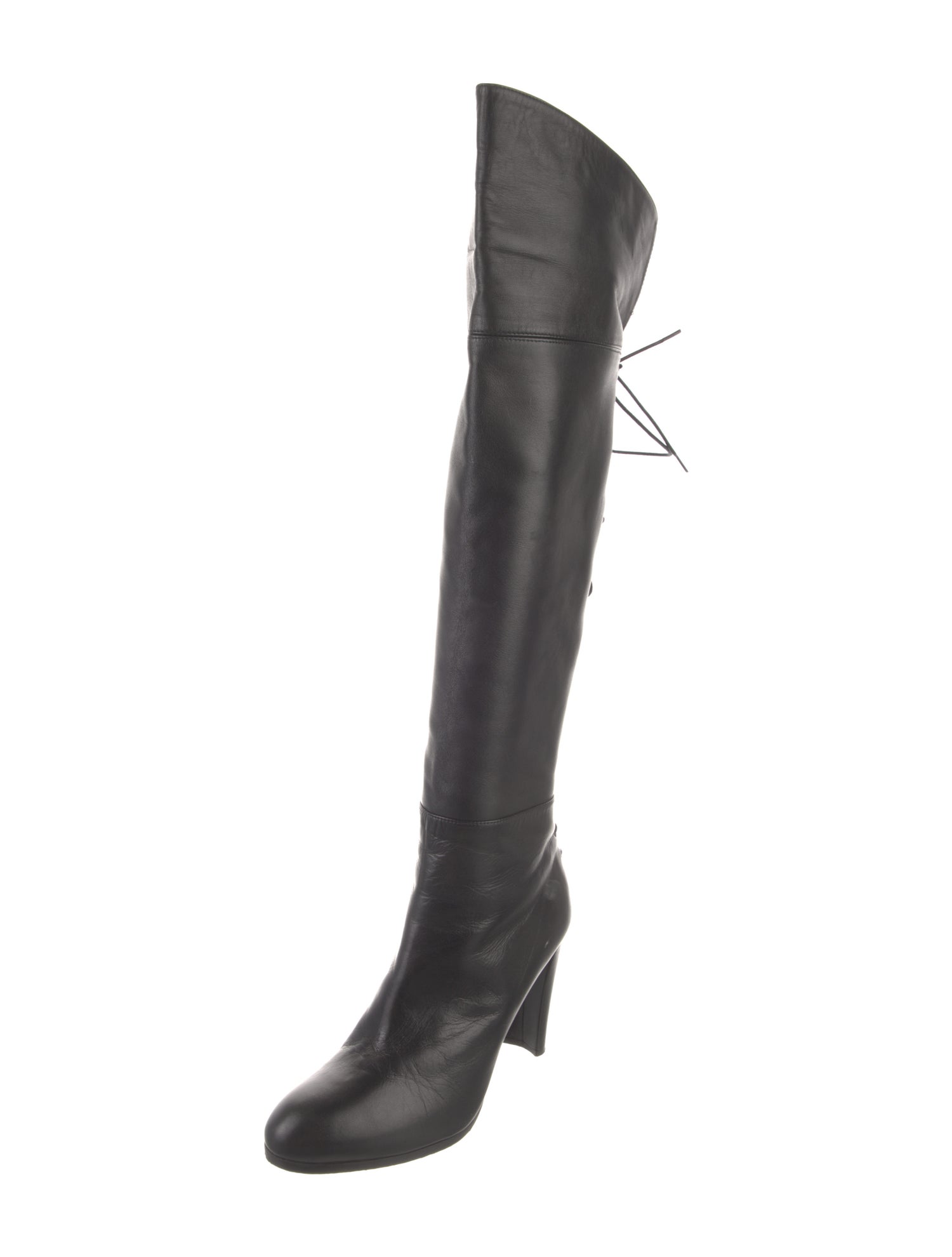 Stuart Weitzman Leather Lace-Up Boots