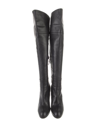 Stuart Weitzman Leather Lace-Up Boots