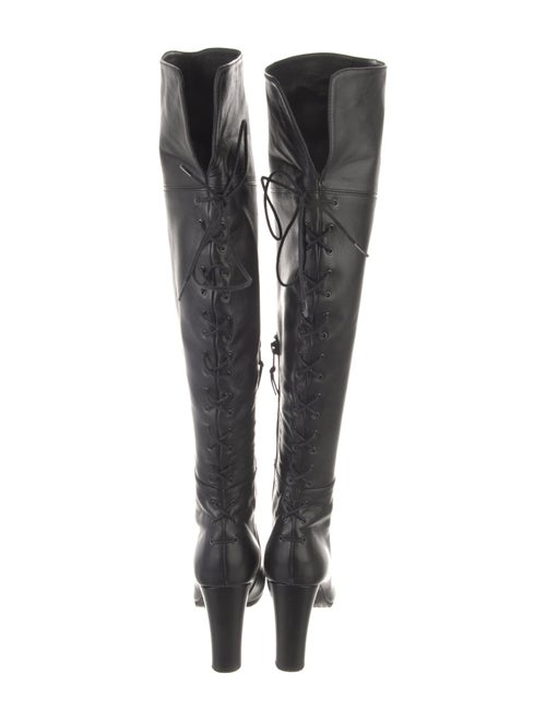 Stuart Weitzman Leather Lace-Up Boots