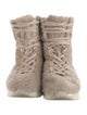 Stuart Weitzman Faux Fur Lace-Up Boots