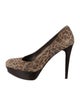 Stuart Weitzman Suede Animal Print Pumps