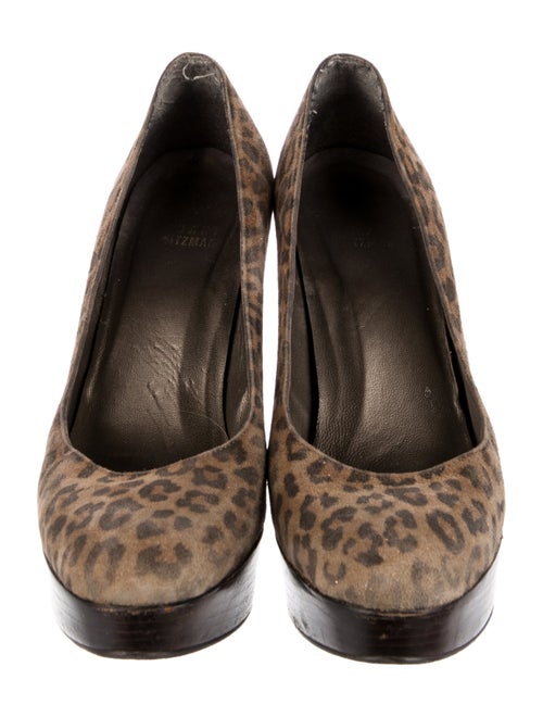 Stuart Weitzman Suede Animal Print Pumps