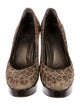 Stuart Weitzman Suede Animal Print Pumps
