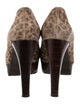 Stuart Weitzman Suede Animal Print Pumps