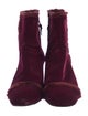 Stuart Weitzman Velvet Faux Fur Trim Boots