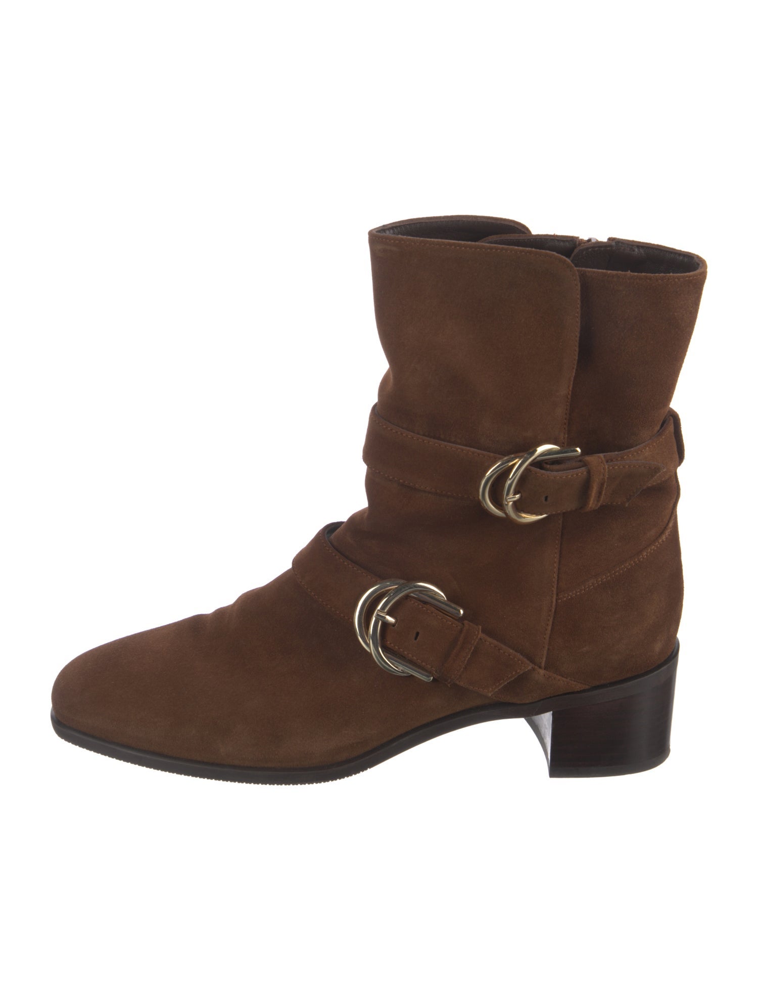 Stuart Weitzman Suede Moto Boots