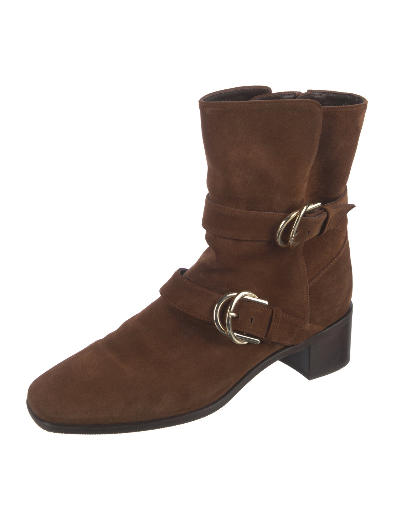 Stuart Weitzman Suede Moto Boots