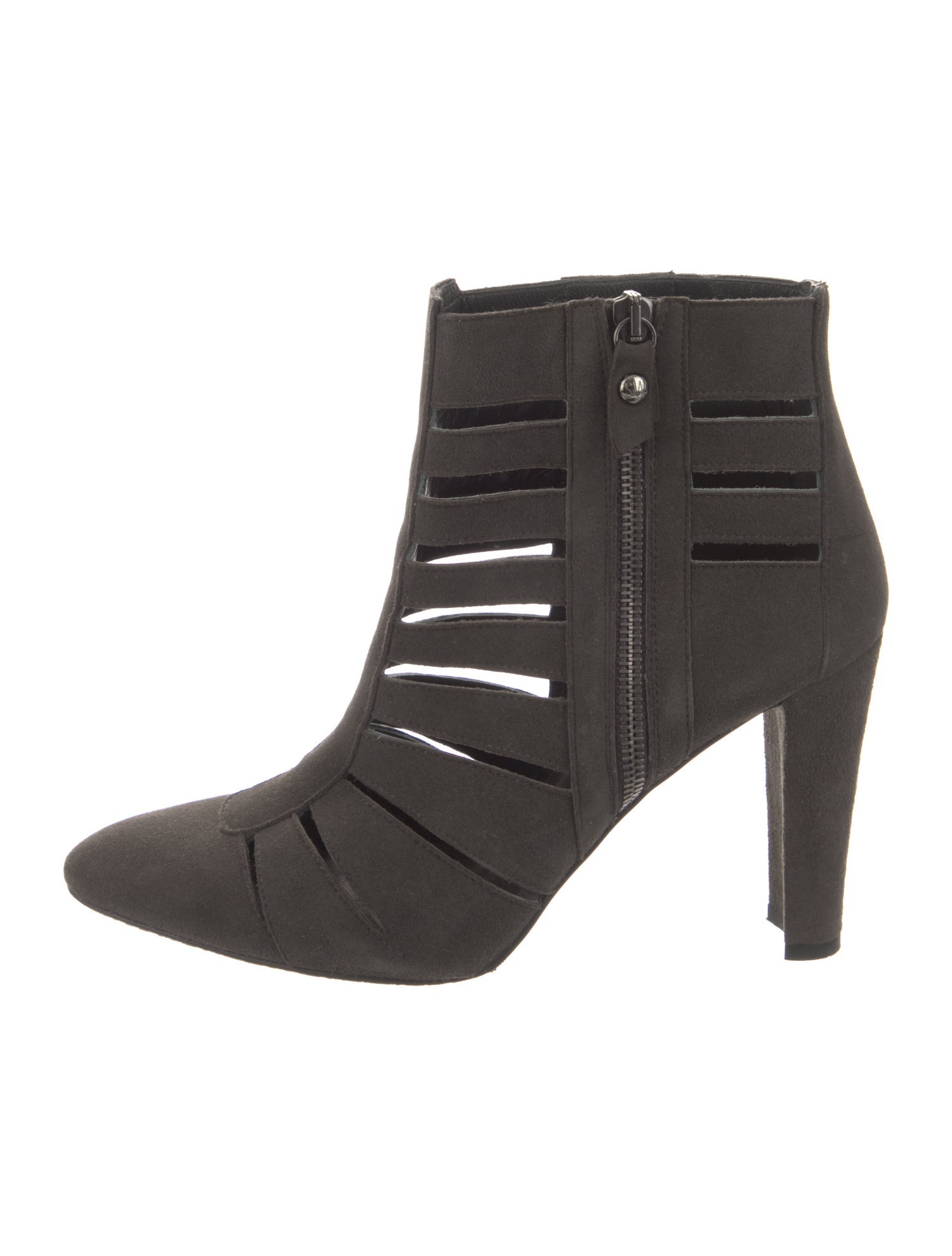 Stuart Weitzman Suede Cutout Accent Boots