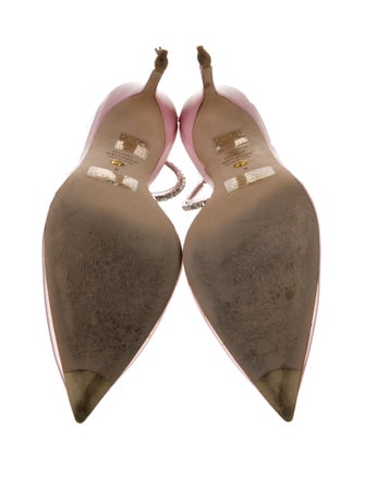 Stuart Weitzman PVC Crystal Embellishments Mules