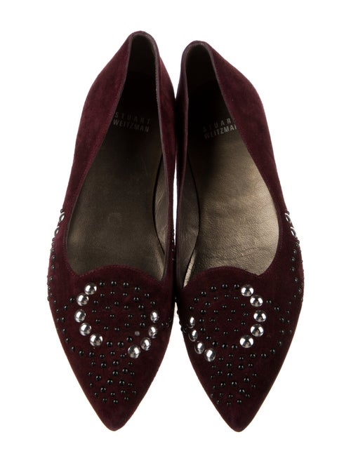 Stuart Weitzman Suede Patterned Ballet Flats