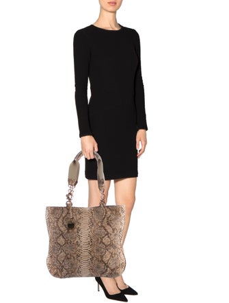 Stuart Weitzman Python Shoulder Tote