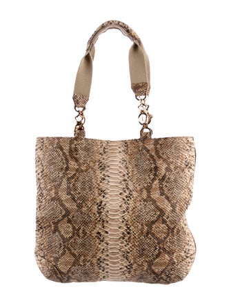 Stuart Weitzman Python Shoulder Tote