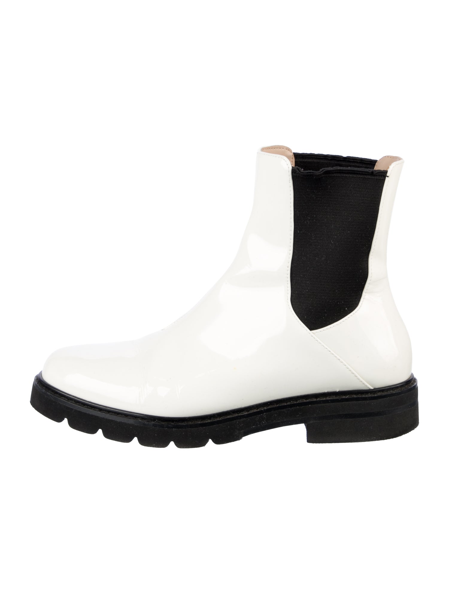 Stuart Weitzman Patent Leather Chelsea Boots