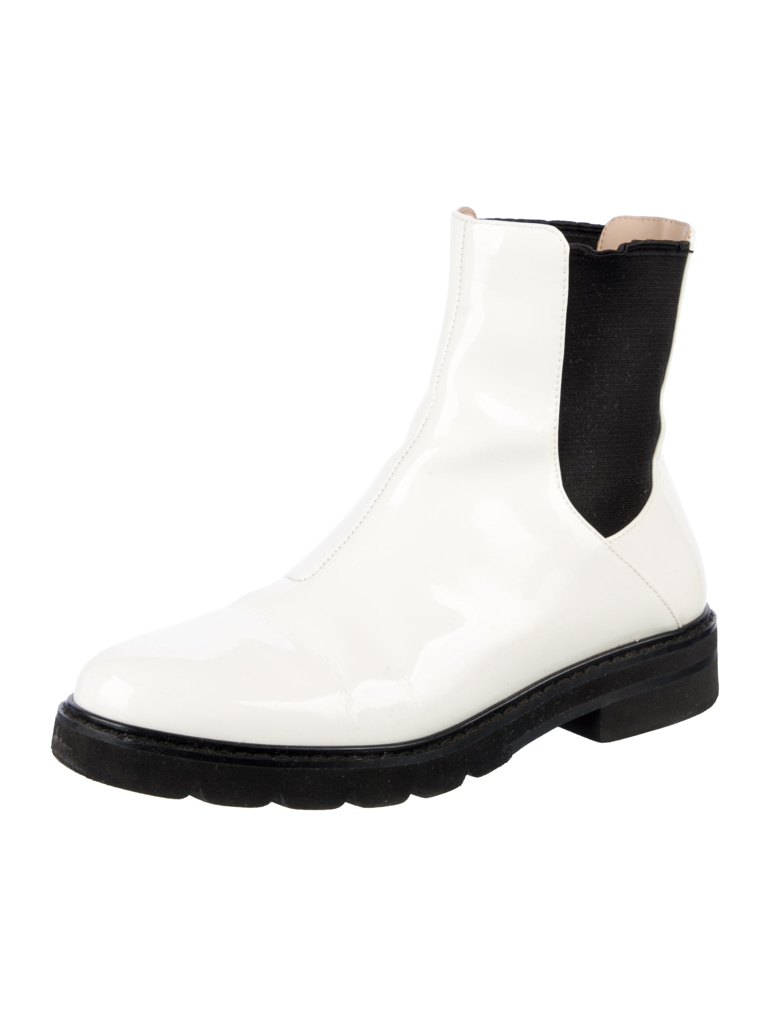 Stuart Weitzman Patent Leather Chelsea Boots
