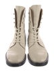 Stuart Weitzman Leather Crystal Embellishments Combat Boots