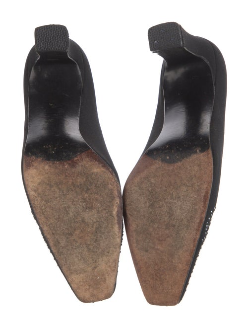 Stuart Weitzman Canvas Crystal Embellishments Pumps