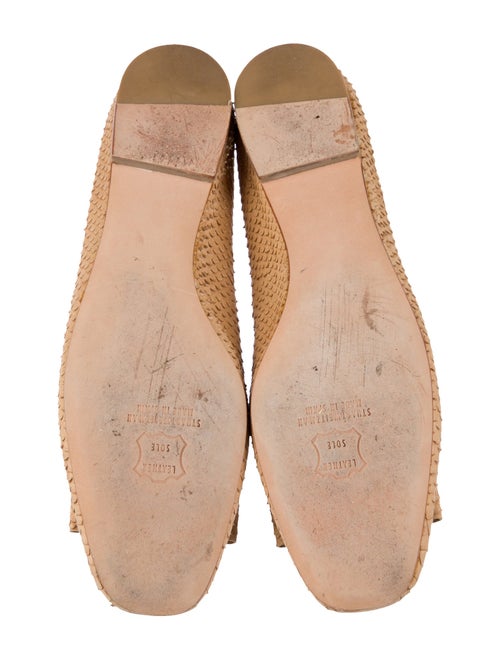 Stuart Weitzman Suede Bow Accents Ballet Flats