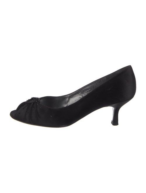 Stuart Weitzman Satin Bow Accents Pumps
