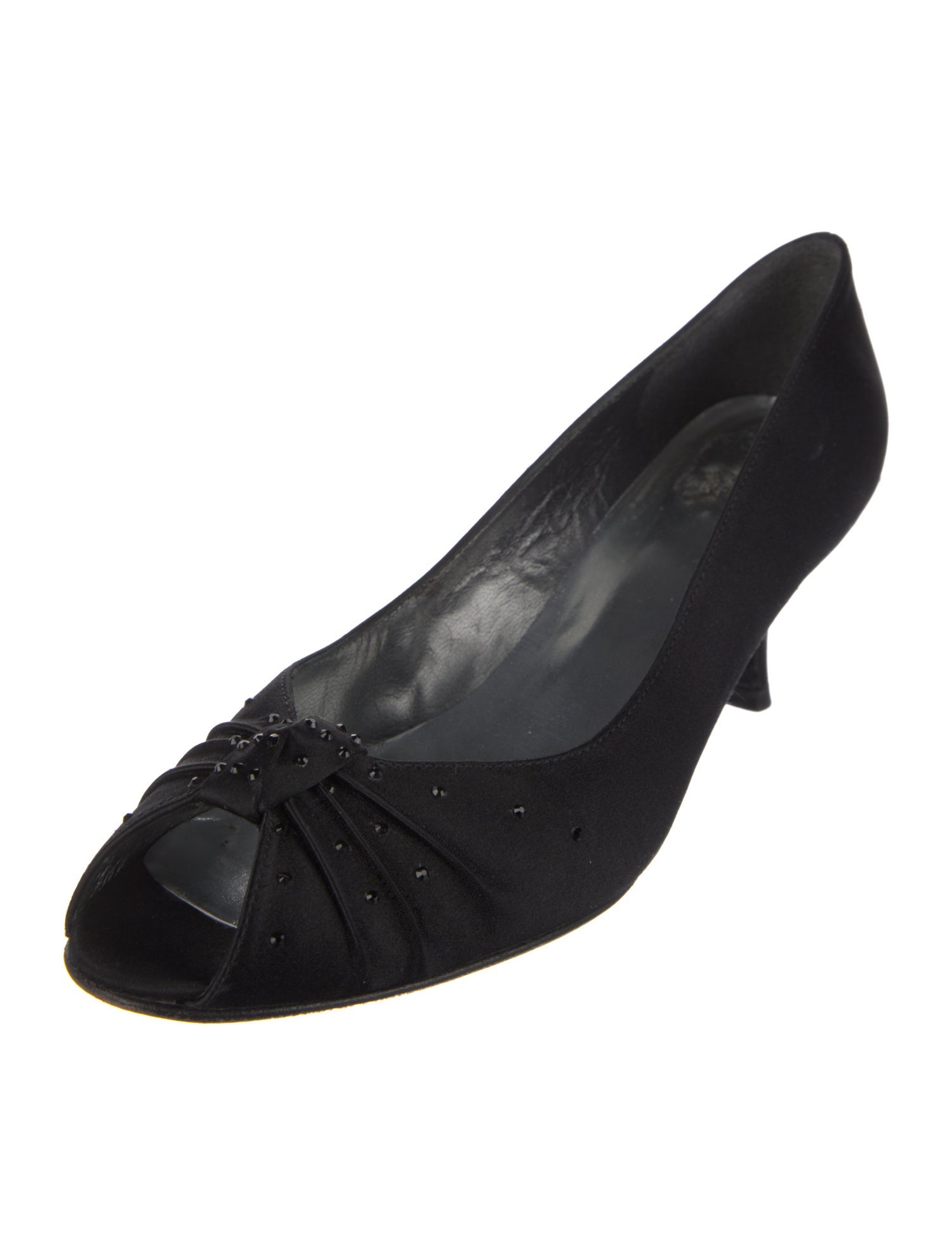 Stuart Weitzman Satin Bow Accents Pumps