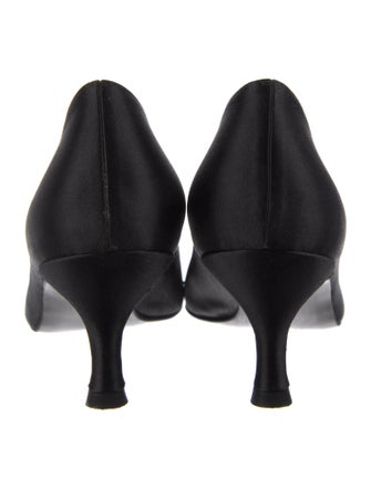 Stuart Weitzman Satin Bow Accents Pumps