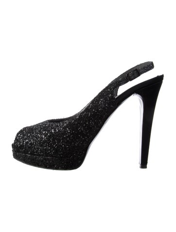 Stuart Weitzman Pumps Glitter Slingback 7.5
