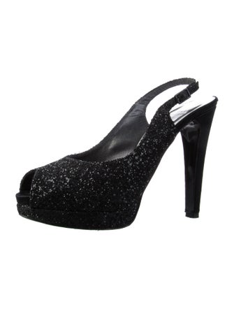 Stuart Weitzman Glitter Slingback Pumps