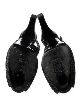 Stuart Weitzman Glitter Slingback Pumps