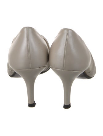 Stuart Weitzman Leather Mesh Accents Pumps