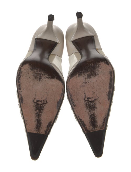 Stuart Weitzman Leather Mesh Accents Pumps