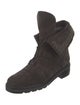 Stuart Weitzman Suede Studded Accents Combat Boots