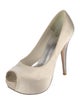 Stuart Weitzman Satin Crystal Embellishments Pumps